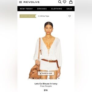 Free People Lets Go blouse in Ivory